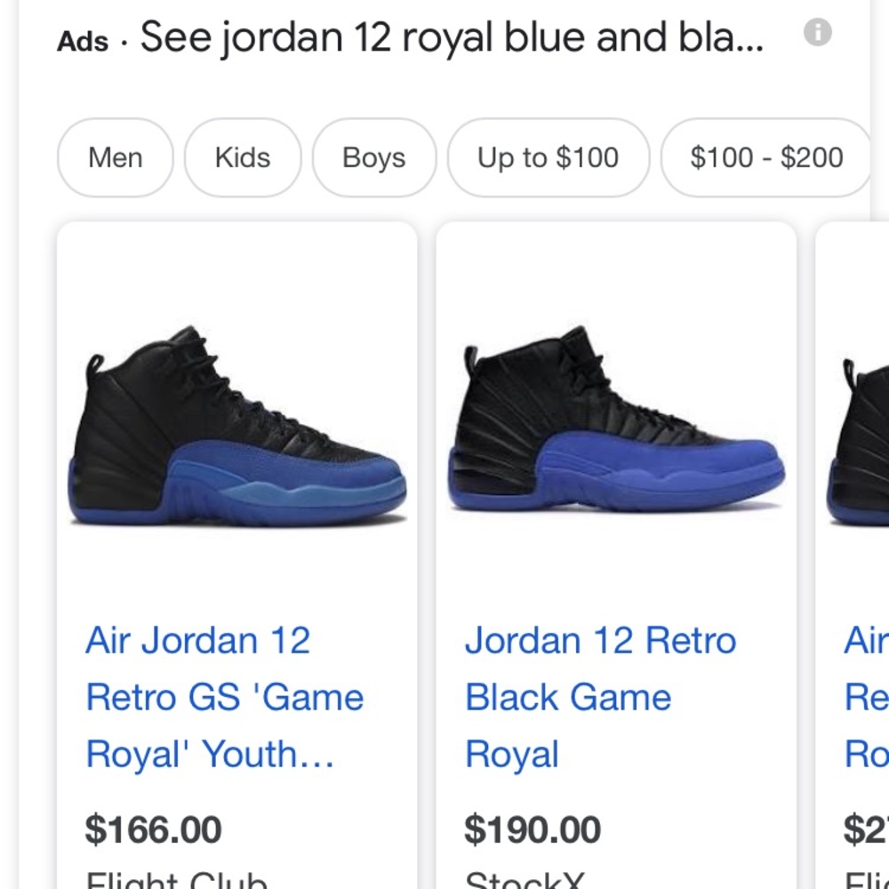 Air Jordan 12, Royal Blue and Black